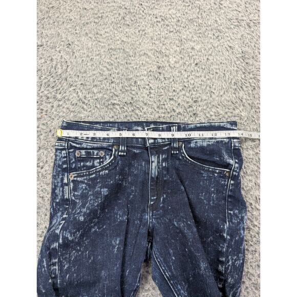 Rag & Bone Jeans Womens 27 Blue Skinny Fit Mid Rise Stretch Acid Wash Denim - Picture 7 of 11